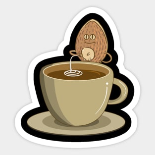 Vegan Vaganer Almond Milk Organic Milk Coffee Sticker